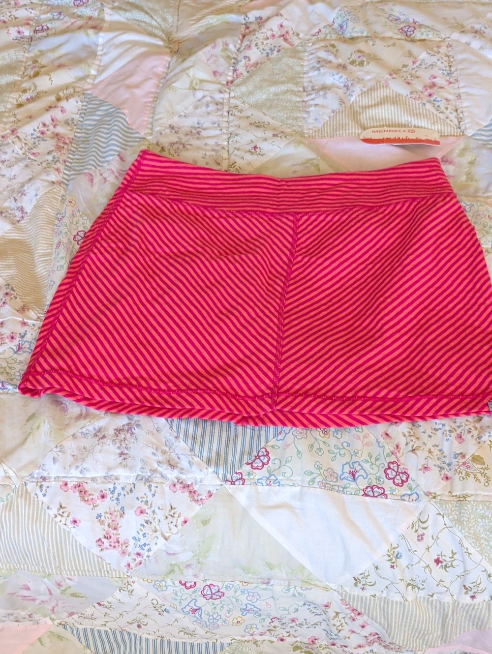 Merrell Hot Pink Striped Mini Skirt